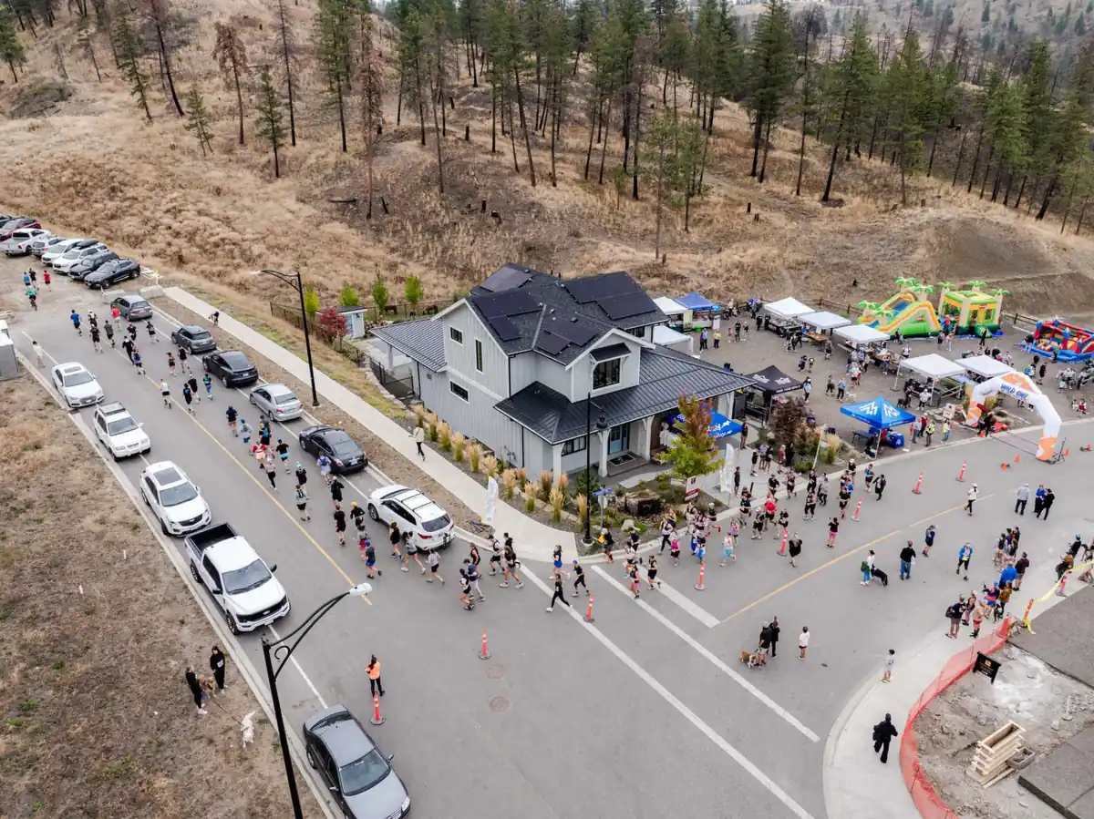 The Wild One Run event site and surrounding streets from above